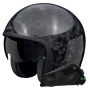 Casque Open Face Scorpion Belfast Evo Carbon Onyx Black + Exo-Com Link-1C Bluetooth Kit