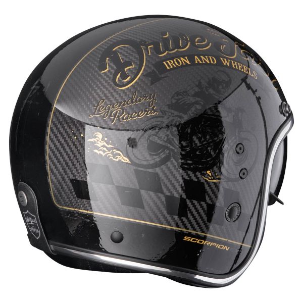 Scorpion Belfast Evo Carbon Zippy Black Gold + Kit bluetooth 5R Lite