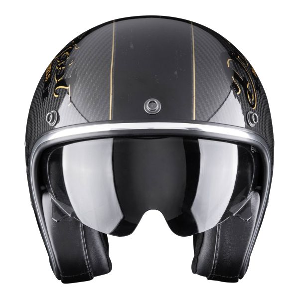 Scorpion Belfast Evo Carbon Zippy Black Gold + Kit bluetooth 5R Lite