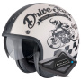 Casque Open Face Scorpion Belfast Evo Drive Fast Cream Matt Black + Kit Bluetooth BT Mini