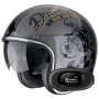 Casque Open Face Scorpion Belfast Evo Drive Fast Silver Black Gold + Kit bluetooth 5R Lite