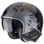 Casque Open Face Scorpion Belfast Evo Drive Fast Silver Black Gold + Kit Bluetooth BT Mini