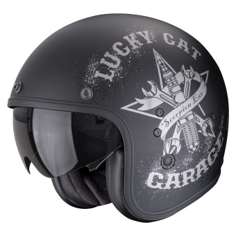 Open Face Scorpion Belfast Evo Hangar Matt Black Silver