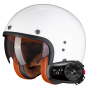 Casque Open Face Scorpion Belfast Evo Luxe White + Kit Bluetooth 5S Solo