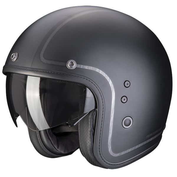 Open Face Scorpion Belfast Evo Retrol Matt Black Silver