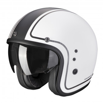 Scorpion Belfast Evo Retrol White Silver + Kit Bluetooth 5S Solo