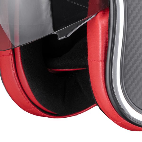 Scorpion Belfast II Carbon Solid Matt Black Red