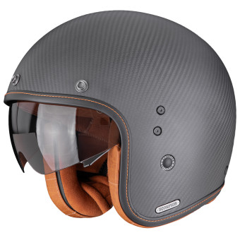 Open Face Scorpion Belfast II Carbon Solid Matt Black