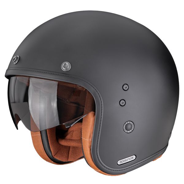 Open Face Scorpion Belfast II Luxe Matt Black