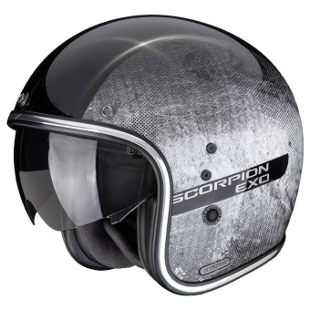 Open Face Scorpion Belfast II Quest Black Silver