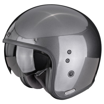 Open Face Scorpion Belfast II Solid Metallic Grey