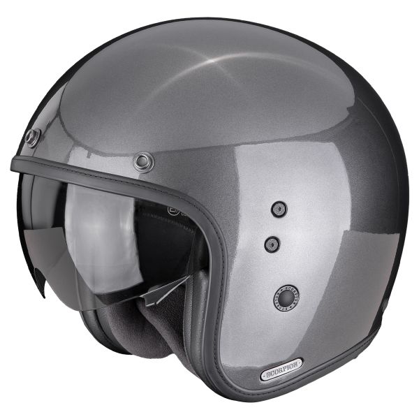Open Face Scorpion Belfast II Solid Metallic Grey