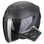 Casque Open Face Scorpion Exo 230 Anthracite Matt + Kit Bluetooth BT Mini
