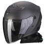 Casque Open Face Scorpion Exo 230 Anthracite Matt + Exo-Com Link-1C Bluetooth Kit