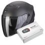 Casque Open Face Scorpion Exo 230 Anthracite Matt + Kit Bluetooth SMH5