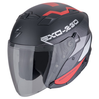 Scorpion Exo 230 Band Matt Black Red Silver + Kit Bluetooth BT Mini