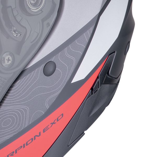 Scorpion Exo 230 Band Matt Black Red Silver + Kit bluetooth 5R Lite