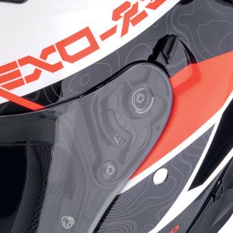 Scorpion Exo 230 Band White Black Red + Exo-Com Link-1C Bluetooth Kit