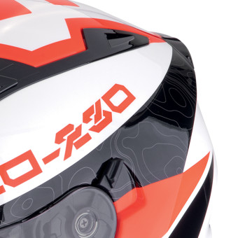 Scorpion Exo 230 Band White Black Red + Exo-Com Link-1C Bluetooth Kit