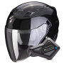 Casque Open Face Scorpion Exo 230 Black + Kit Bluetooth BT Mini