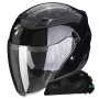 Casque Open Face Scorpion Exo 230 Black + Exo-Com Link-1C Bluetooth Kit