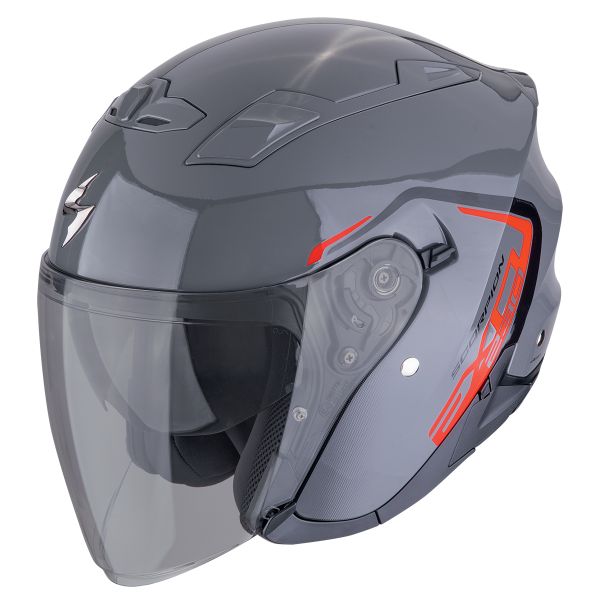 Open Face Scorpion Exo 230 Cit-E Grey Red Open Face Scorpion Exo 230 Cit-E Grey Red