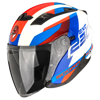 Open Face Scorpion Exo 230 Comics White Blue Red