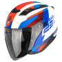 Casque Open Face Scorpion Exo 230 Comics White Blue Red