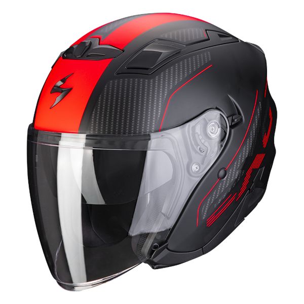 Open Face Scorpion Exo 230 Condor Matt Black Red