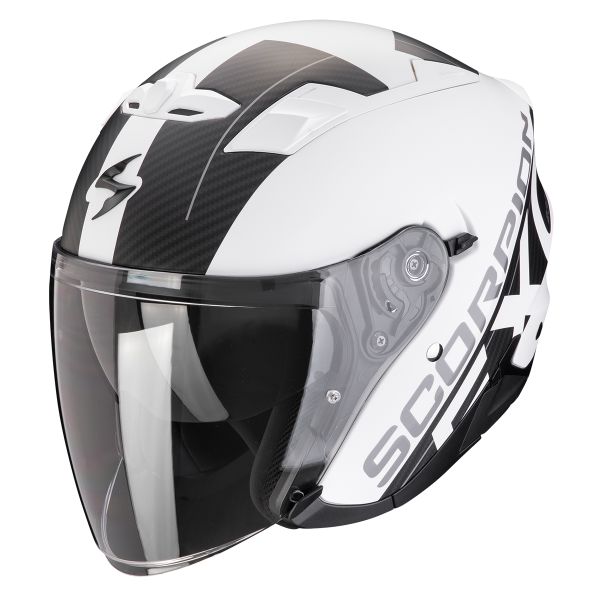 Open Face Scorpion Exo 230 QR Matt White Black Open Face Scorpion Exo 230 QR Matt White Black