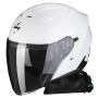 Casque Open Face Scorpion Exo 230 White + Exo-Com Link-1C Bluetooth Kit