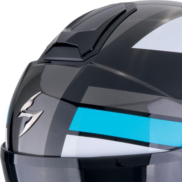 Scorpion Exo City II Blur Black White Green + Kit Bluetooth Lokui K30