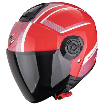Open Face Scorpion Exo City II Cosmos Red Silver