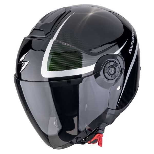 Scorpion Exo City II Intercity Black Chameleon + Exo-Com Link-1 Bluetooth Kit