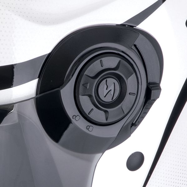 Scorpion Exo City II Intercity White Black + Exo-Com Link-1 Bluetooth Kit