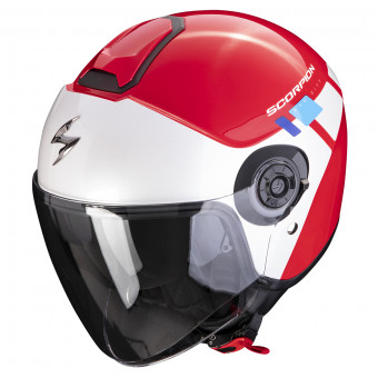Scorpion Exo City II Mall Red White Blue + Kit bluetooth 5R Lite