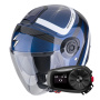 Casque Open Face Scorpion Exo City II Riva Blue Black + Kit Bluetooth 5S