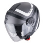 Casque Open Face Scorpion Exo City II Riva Silver Matt Black White