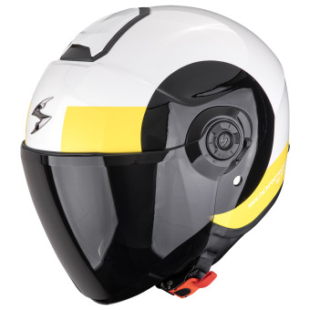 Open Face Scorpion Exo City II Sheer White Black Yellow