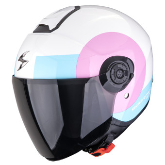 Open Face Scorpion Exo City II Sheer White Pink Light Blue
