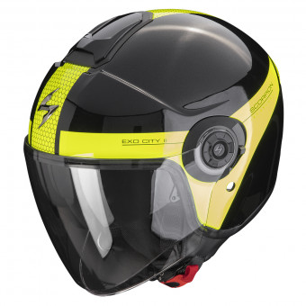 Scorpion Exo City II Short Metal Black Neon Yellow + Kit Bluetooth 5S