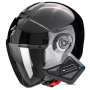 Casque Open Face Scorpion Exo City II Solid Black + Kit Bluetooth BT Mini