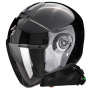 Casque Open Face Scorpion Exo City II Solid Black + Exo-Com Link-1C Bluetooth Kit