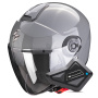 Casque Open Face Scorpion Exo City II Solid Cement Grey + Kit Bluetooth BT Mini