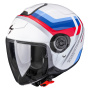 Casque Open Face Scorpion Exo City II Sport White Blue Red