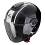 Casque Open Face Scorpion Exo City II Vel Metal Black White