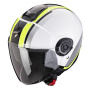 Casque Open Face Scorpion Exo City II Vel White Yellow Fluo
