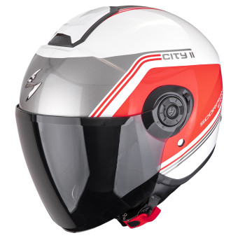 Open Face Scorpion Exo City II Vita White Red