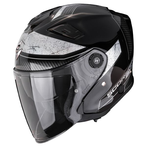 Open Face Scorpion Exo GT Jet Crest Black Silver