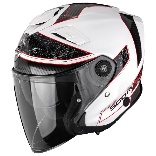 Open Face Scorpion Exo GT Jet Crest White Red